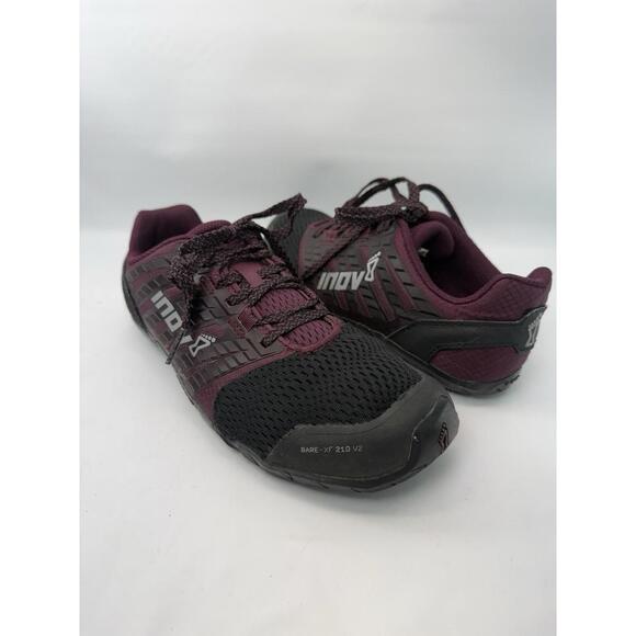 Shoes - Inov-8 Bare-XF 210 V2 Training Shoes Burgundy CrossFit Gym Minimalist Women 7